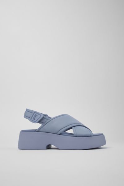 CAMPER TASHA CROSSOVER STRAP SANDALS IN BLUE, WOMEN'S AT URBAN OUTFITTERS