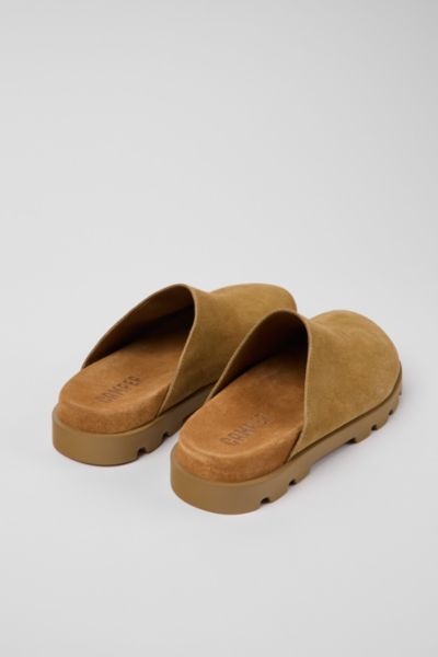 CAMPER BRUTUS LEATHER CLOG IN KHAKI, WOMEN'S AT URBAN OUTFITTERS