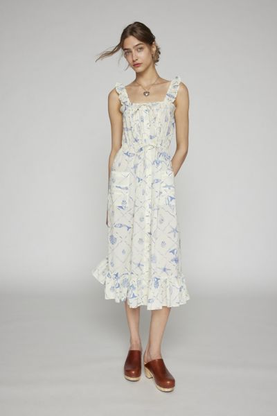 kimchi blue ginnie printed mesh midi dress Urban Outfitters Kimchi Blue Ginnie Printed Mesh Midi Dress 69.00