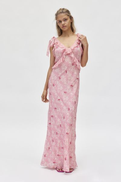 loveshackfancy orcene ruffled floral maxi dress