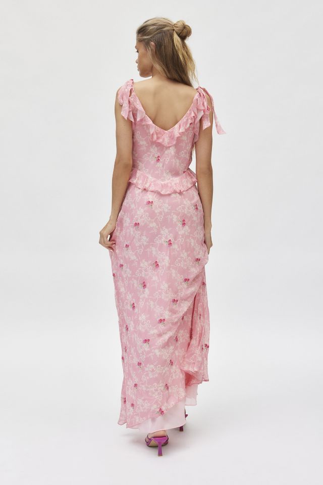 LoveShackFancy Orcene Ruffled Floral Maxi Dress #2