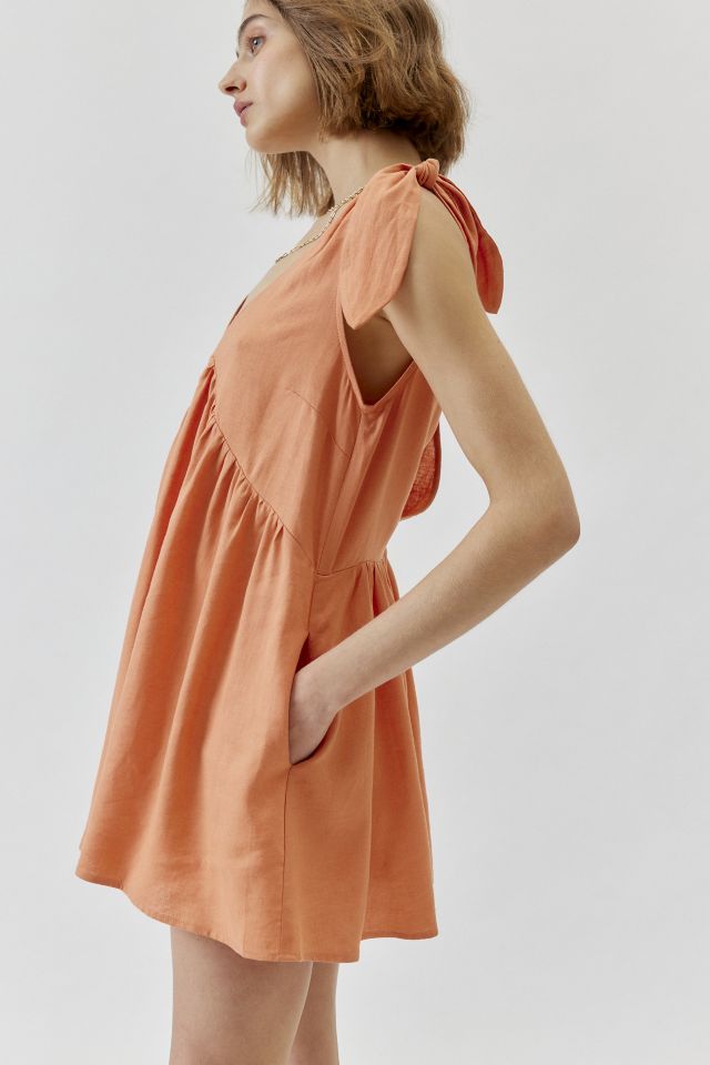 Urban Renewal Made In LA EcoVero™️ Linen Tie Shoulder Tunic Mini Dress #2