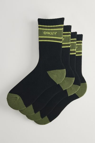 Oakley Icon Logo Stripe B1b Crew Sock 3-pack In Black, Men's At Urban Outfitters In Black
