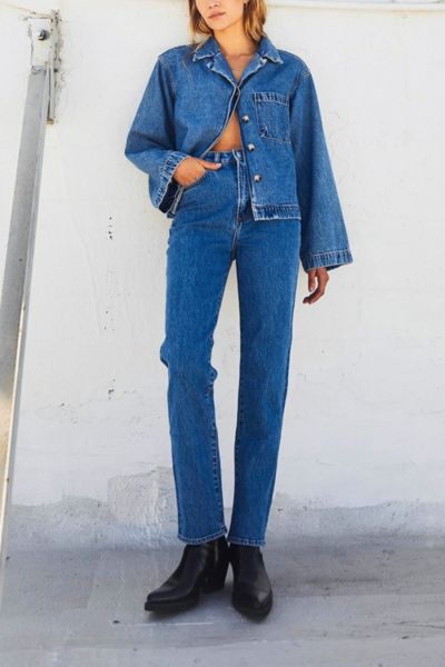 Shop Neuw Nico Straight Jean In French Blue At Urban Outfitters