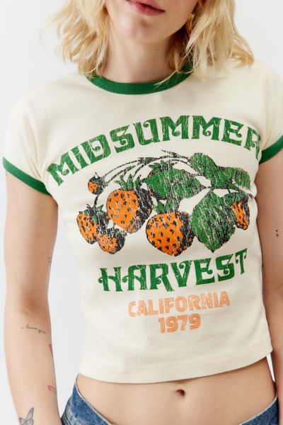 Midsummer Harvest Ringer Baby Tee | Urban Outfitters