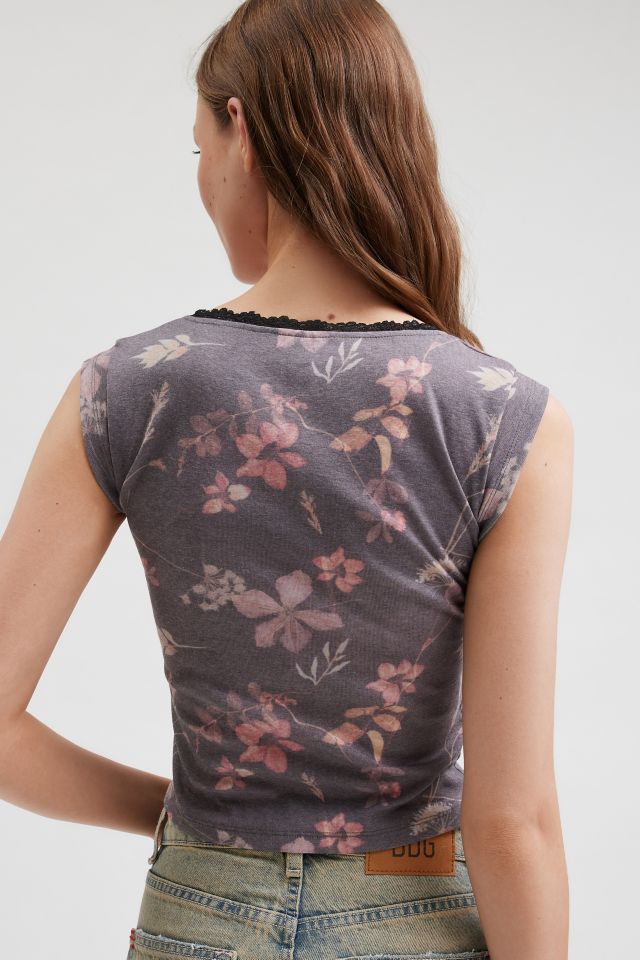 T-shirt Bébé Romantique à Dentelle Florale #3