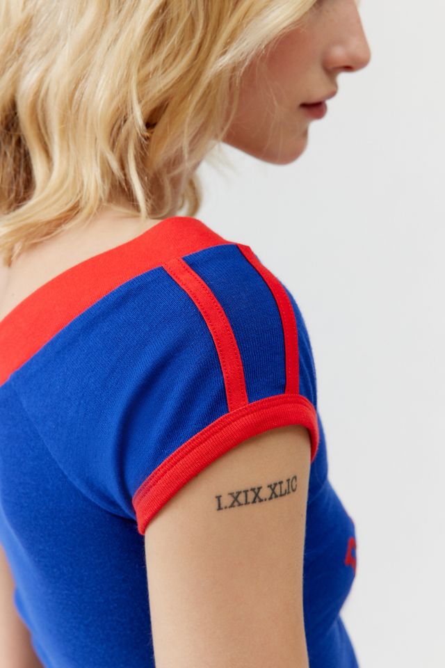 Sporty Ringer V-Neck Tee #2