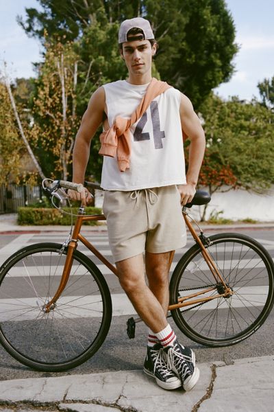 Standard Cloth Foundation Reverse Cotton Terry Short In Light Grey, Men's At Urban Outfitters In Aluminum