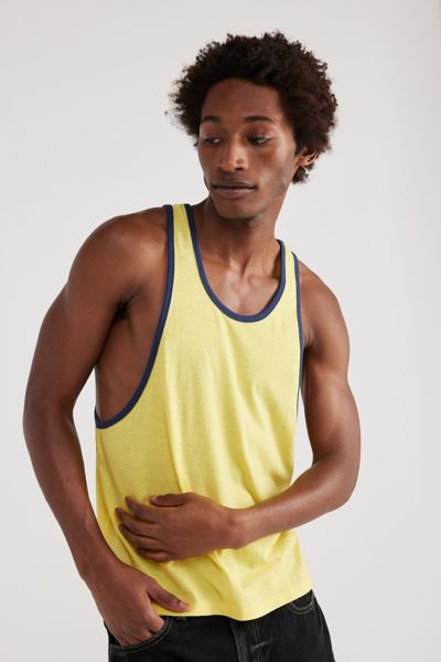 Bdg Supercut Tank Top In Lemon Zest, Men's At Urban Outfitters In Yellow