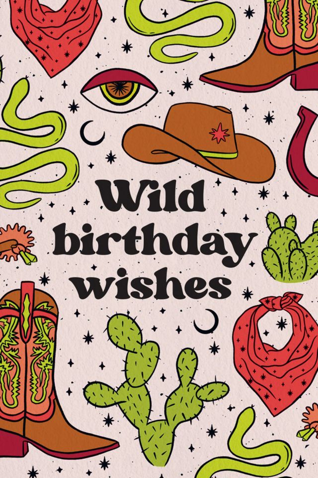 Boss Dotty Wild West Birthday Card #1