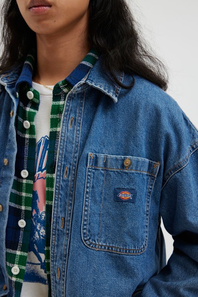 Dickies Houston Denim Long Sleeve Button-Down Shirt | Urban Outfitters