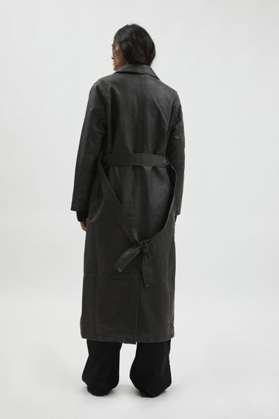 Silence + Noise Luna Faux Leather Trench Coat