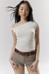 Silence + Noise Grace Fitted One-Shoulder Top