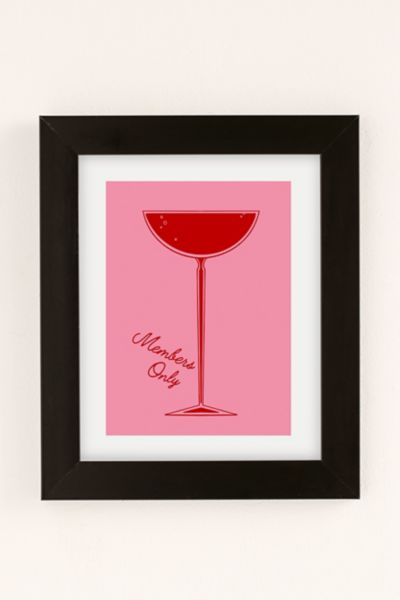 Shop Urban Outfitters Annie Members Only Cocktail Art Print In Black Matte Frame At