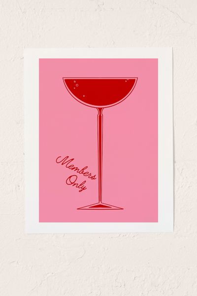 Shop Urban Outfitters Annie Members Only Cocktail Art Print At