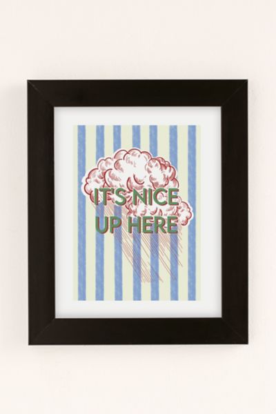 Shop Urban Outfitters Annie Clouds Italian Inspired Print Art Print In Black Matte Frame At