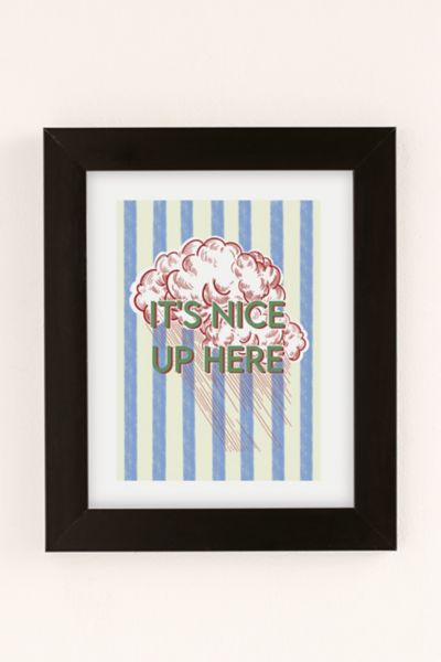 Shop Urban Outfitters Annie Clouds Italian Inspired Print Art Print In Modern Black At