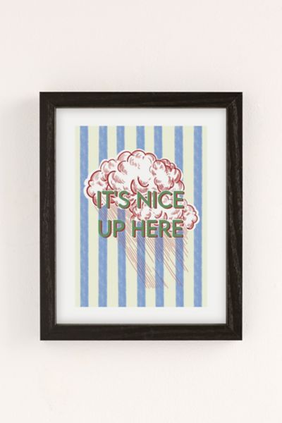 Shop Urban Outfitters Annie Clouds Italian Inspired Print Art Print In Black Wood Frame At