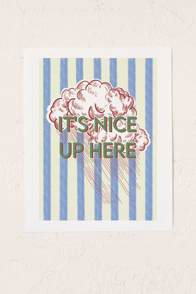 Shop Urban Outfitters Annie Clouds Italian Inspired Print Art Print At