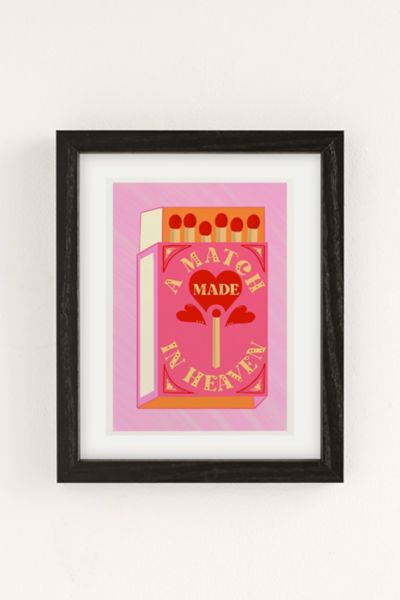 Urban Outfitters Annie Match Made In Heaven Art Print In Black Wood Frame At