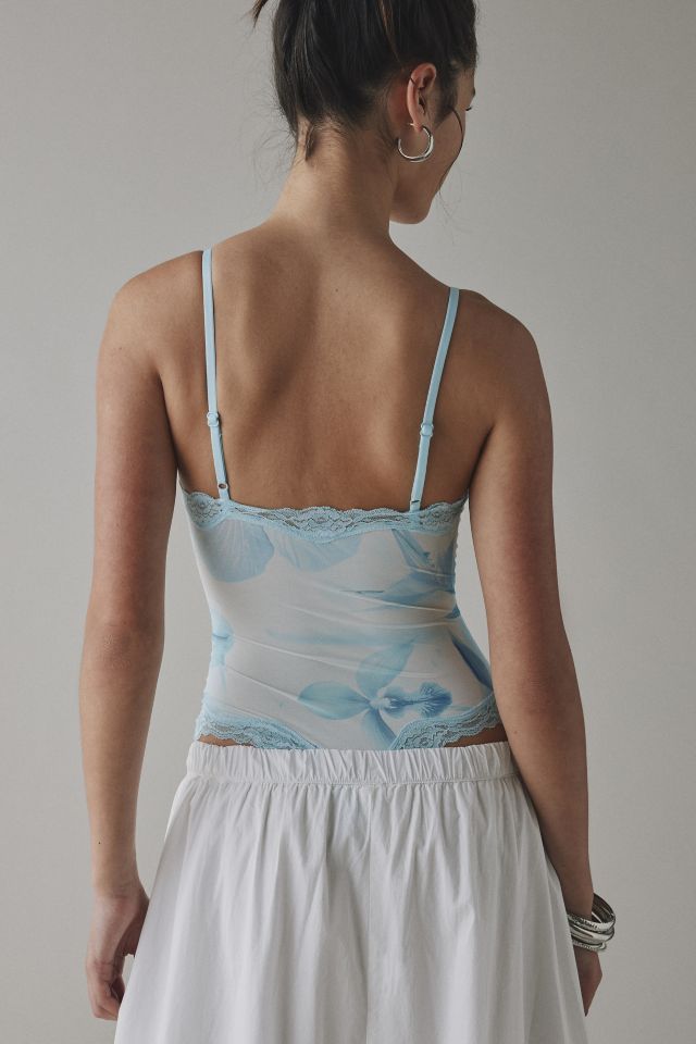Out From Under Felicia Lace Trim Mesh V-Neck Bodysuit #3