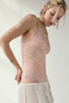 Out From Under Felicia Lace Trim Mesh V-Neck Bodysuit