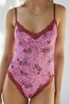 Out From Under Felicia Lace Trim Mesh Bodysuit