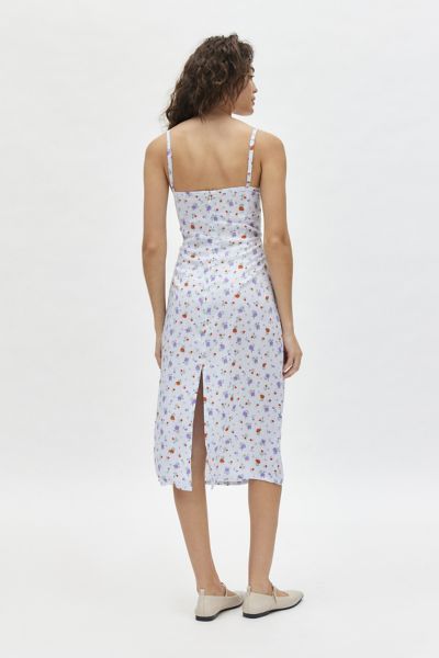 Motel Grize Floral Striped Midi Slip Dress