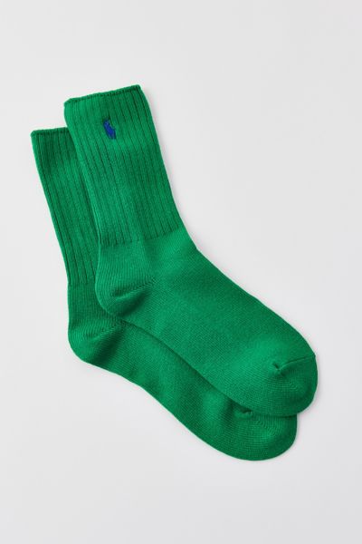 Polo Ralph Lauren Basic Crew Sock In Dark Green, Women's At Urban Outfitters In Dark Green