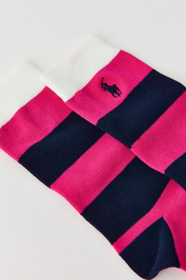 Polo Ralph Lauren Large Rugby Stripes Crew Sock | Urban Outfitters
