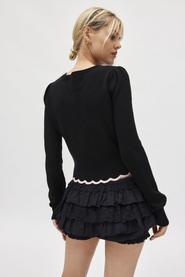 For Love & Lemons Donella Bouquets & Bows Knit Cardigan #2