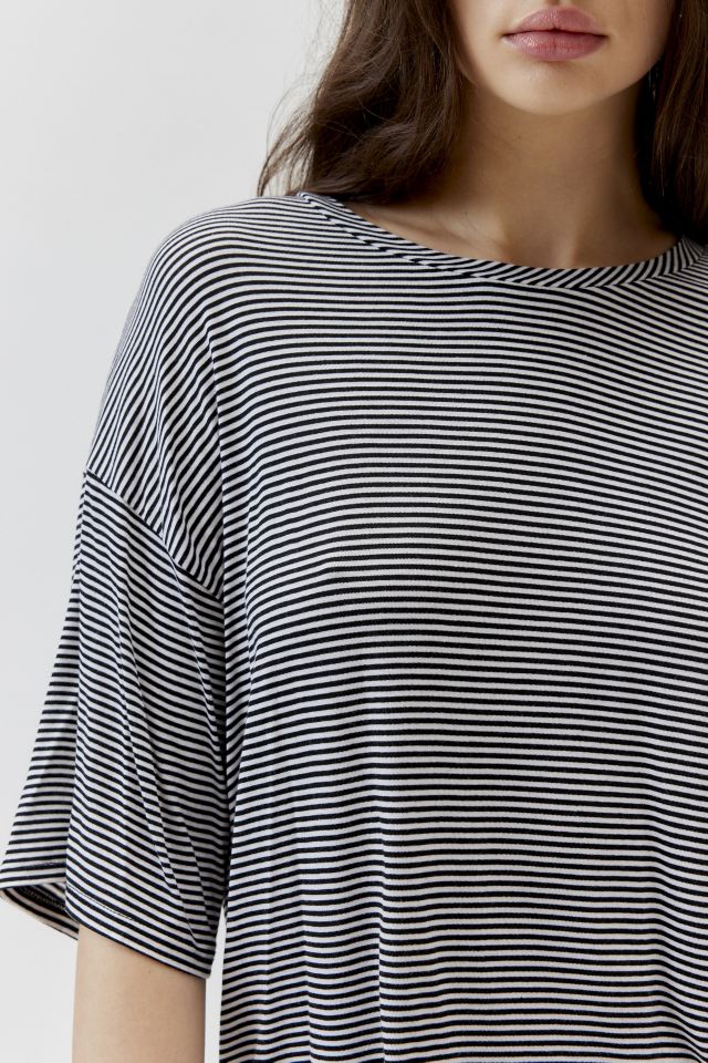 Urban Renewal Remnants Striped Drippy Short Sleeve Top #1