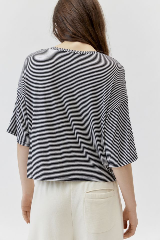 Urban Renewal Remnants Striped Drippy Short Sleeve Top #2