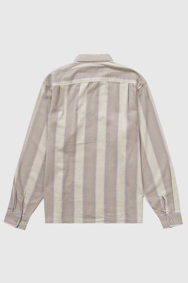 Supreme Stripe Flannel Zip Up Shirt