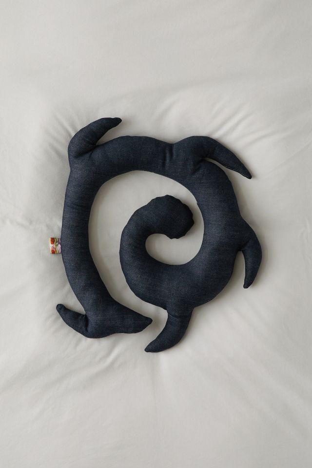 Puppy Breath Spiral Throw Pillow #1