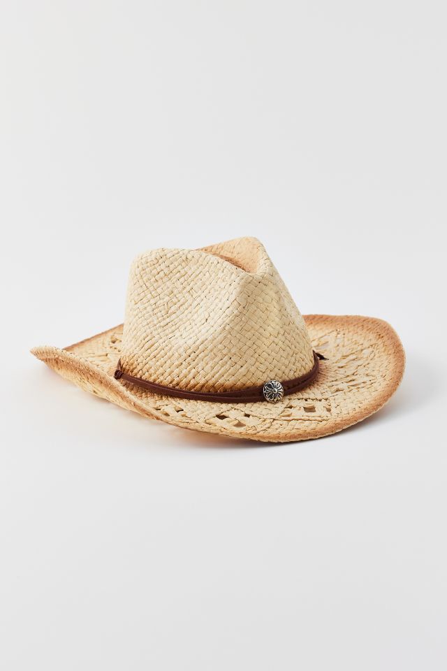 Peyton Burnished Straw Cowboy Hat | Urban Outfitters Canada