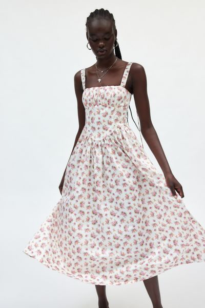 For Love & Lemons Etienne Midi Dress | Urban Outfitters