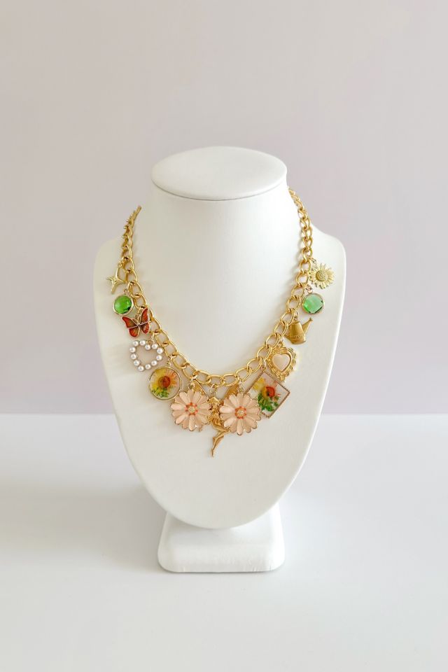 Shop Charming Tea Unique Floral Charm Necklace #2