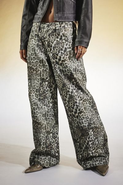 Jaded London Leopard Fade Colossus Jean