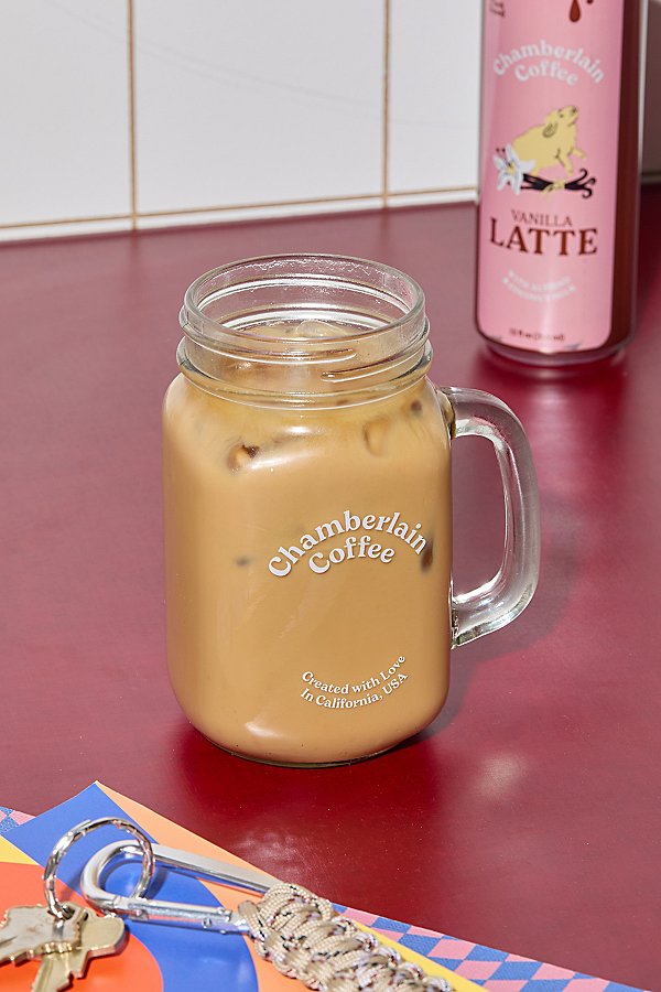 Urban Outfitters Chamberlain Coffee Square Cold Brew Mason Jar In Clear At  In Transparent