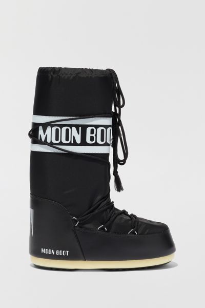 Moon Boot Icon Tall Nylon Snow Boots In Black