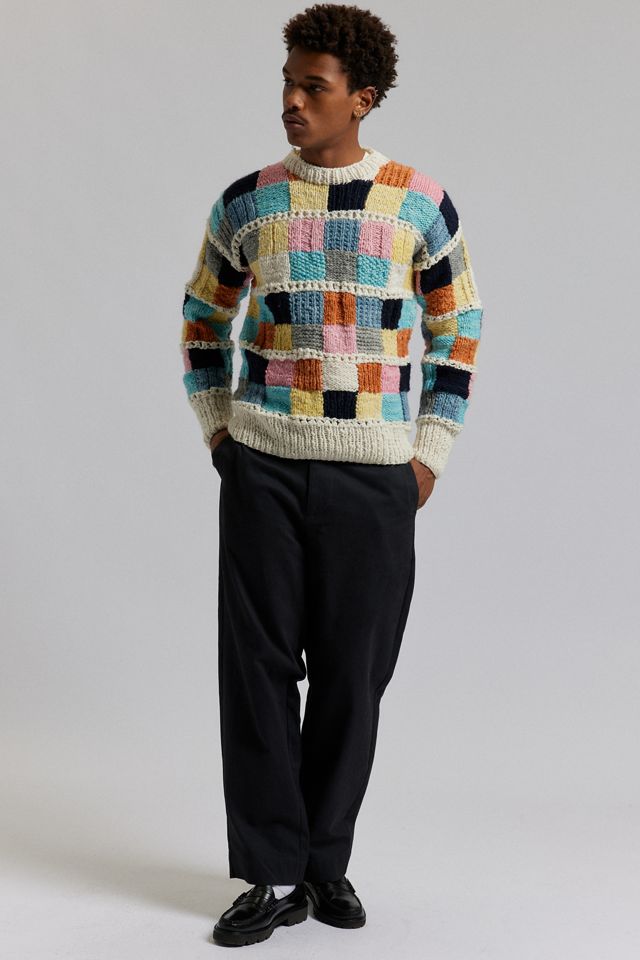 Chamula Sampler Squares Patchwork Crew Neck Sweater | Urban Outfitters