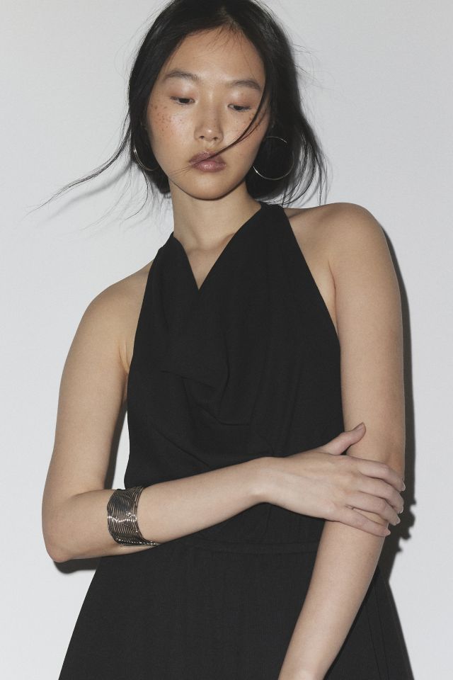 Out From Under Sandwash Cowl Halter Romper #3