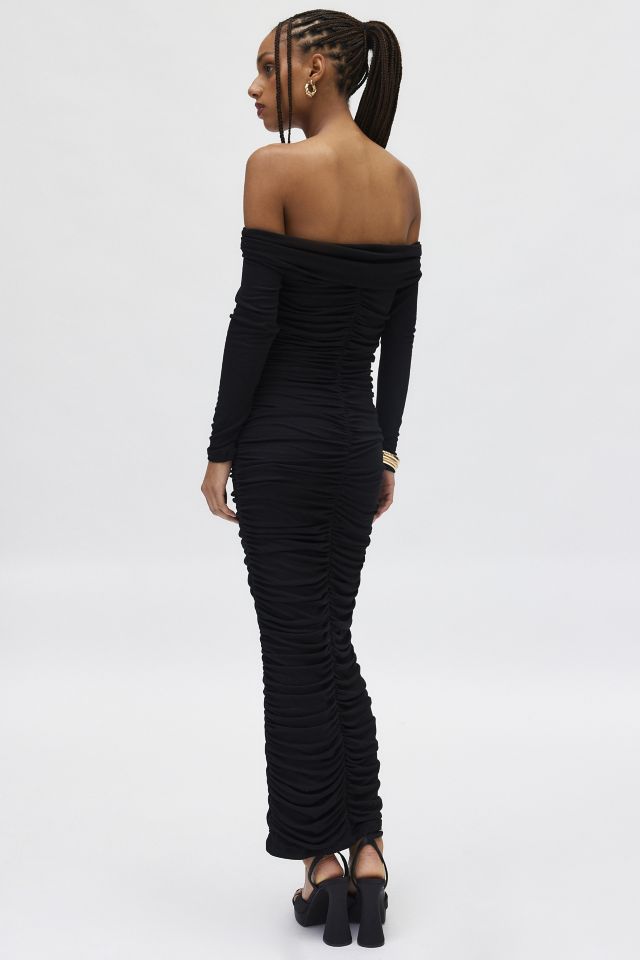 Robe Longue Bardot Arkie Épaules Dénudées Froncée #3
