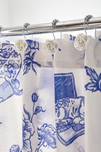 Rose Icon Shower Curtain Ring Set