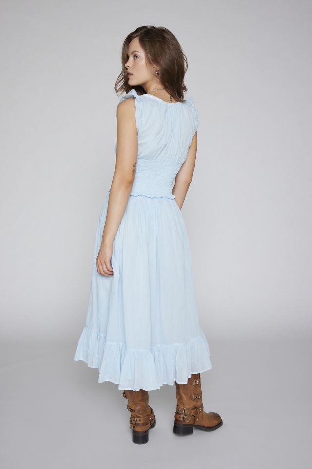 Kimchi Blue Olivia Flutter Sleeve Smocked Maxi Dress #2