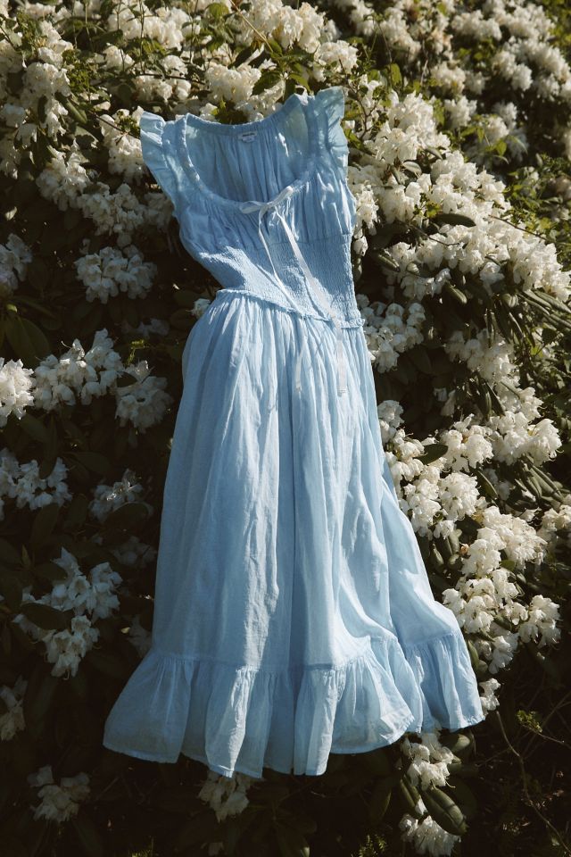 Kimchi Blue Olivia Flutter Sleeve Smocked Maxi Dress #3