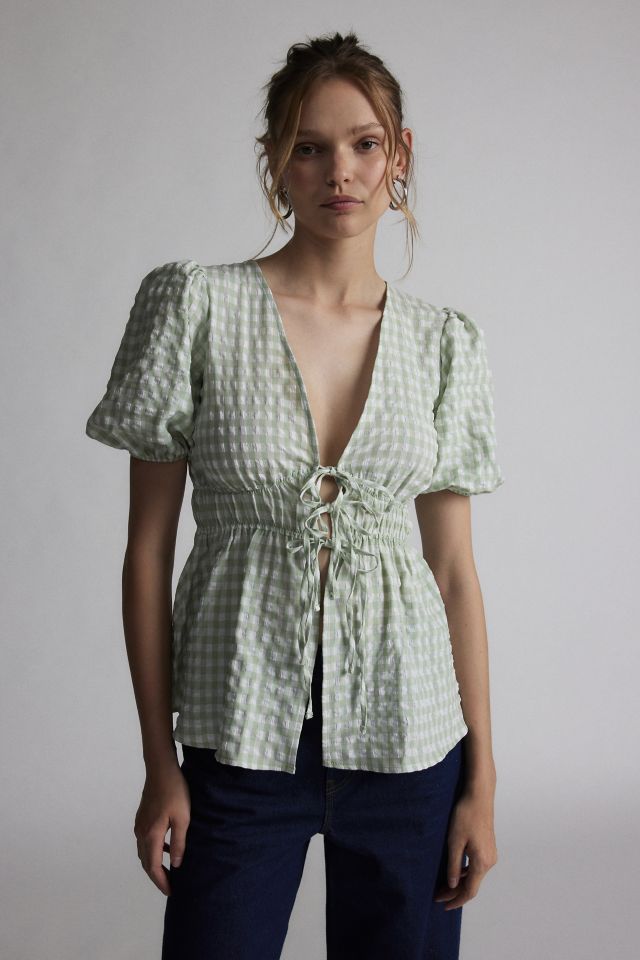 Kimchi Blue Amelia Tie-Front Tunic Blouse | Urban Outfitters