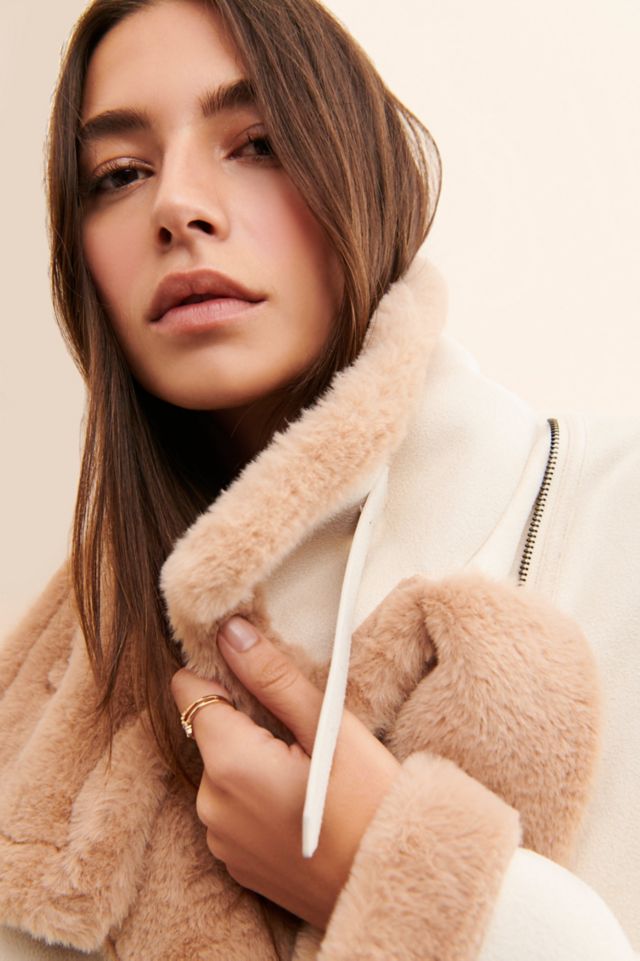 Fate Faux Suede Faux Fur Moto #2