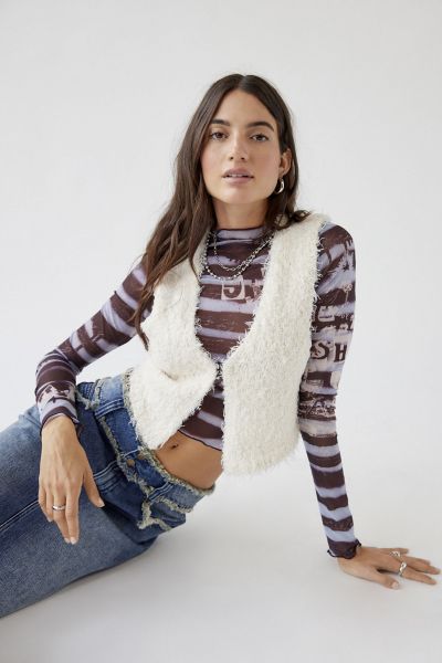 Betty Fuzzy Sweater Vest